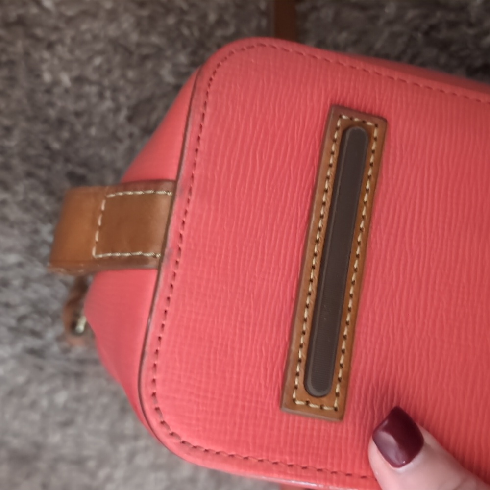 Dooney & Bourke Coral Tote with Brown Accents - Picture 3 of 12